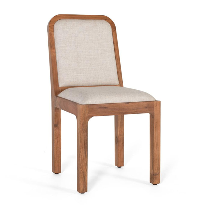 Silla de Madera de Acacia 45 Cm Estilo Rústico Moderno