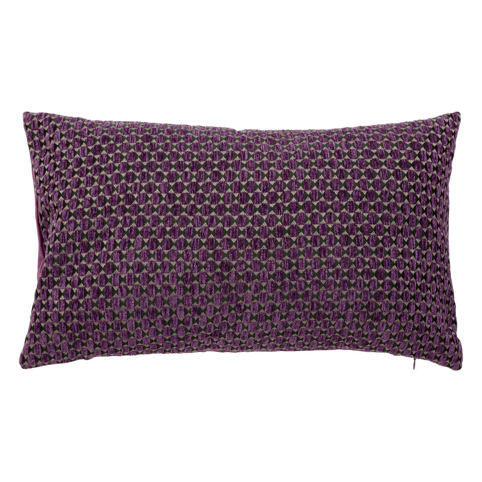 Coussin jacquard Zaika violet 30x50cm