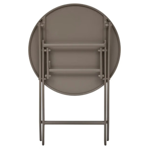 Table de jardin Greensboro 2 places pliable café D40cm