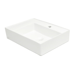 Lavabo SAT Cube Way 60x46 cm avec trou pour robinet au centre (SATCW6046L)