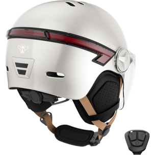 Casque trottinette CASR Led Glow crème taille L