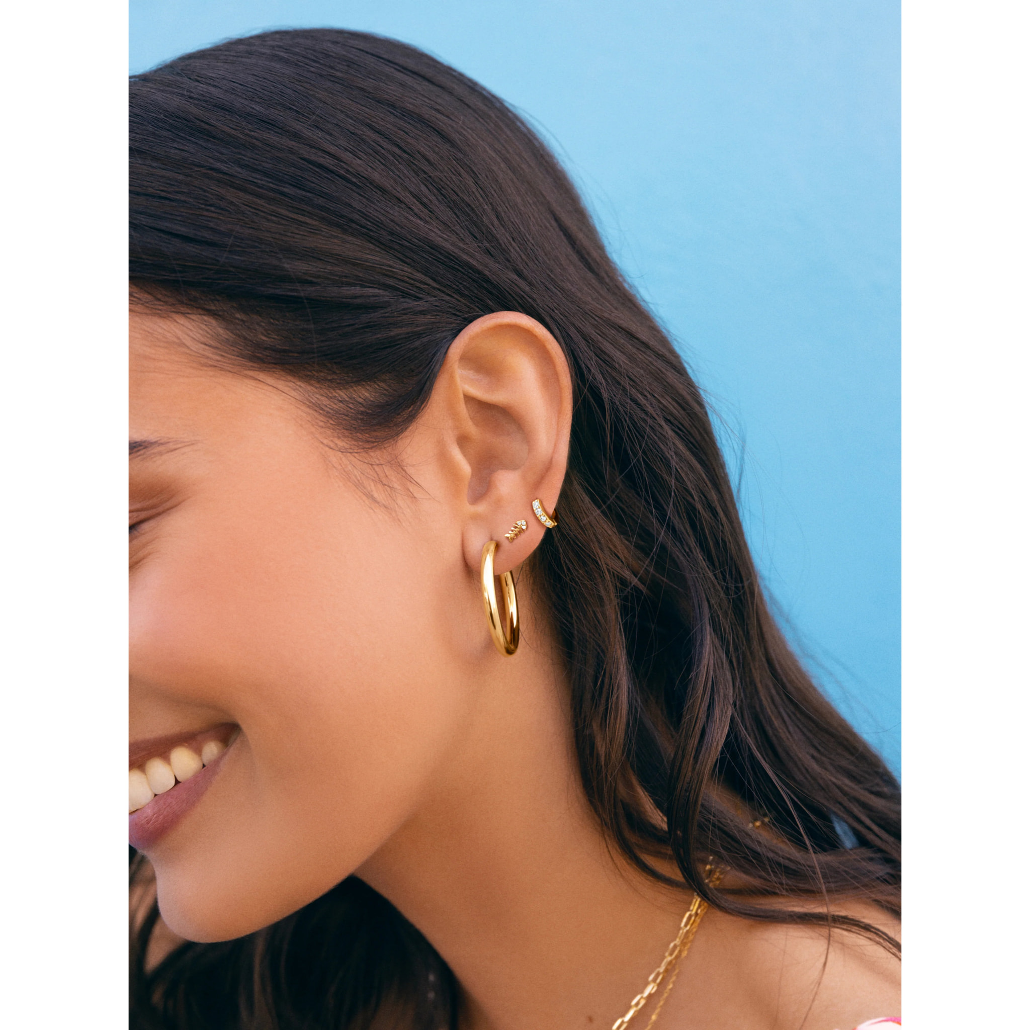 Orecchino Singolo Cleo S Argento Placcato Oro