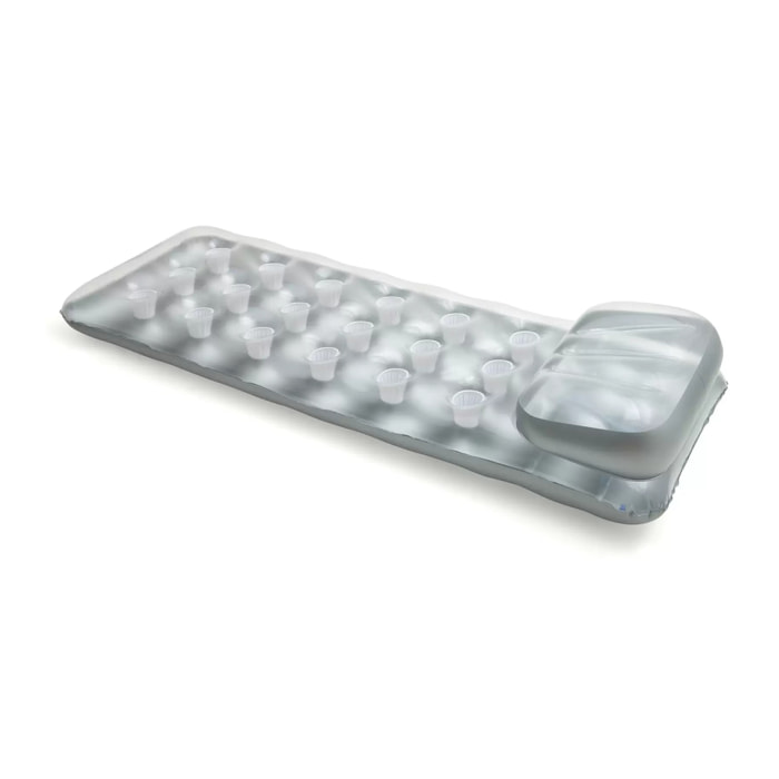 Intex Materassino 18 Buchi con Cuscino, Grigio, 188x71 cm