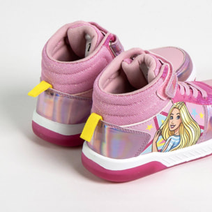 Zapatilla deportiva infantil suela ligera con luces "Barbie"