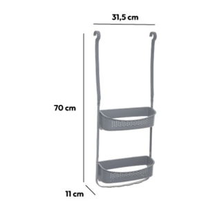 Serviteur de douche 2 niveaux Gris