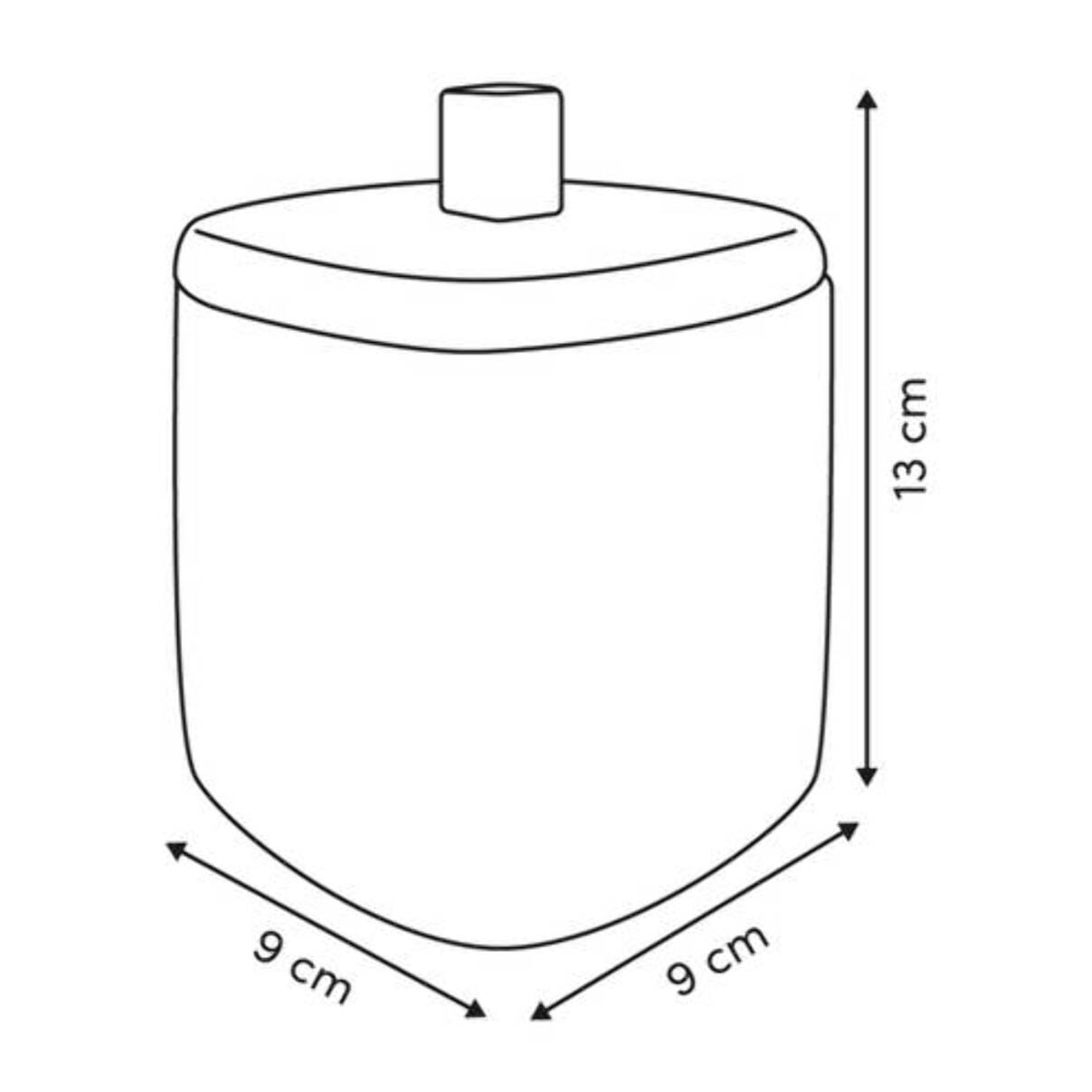 Pot à cotons Cloudy 9 x13 cm blanc