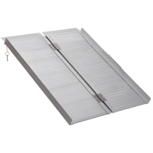 Rampa para Sillas de Ruedas Plegable, 91 cm, Carga 270 kg, Rampa Portátil de Aluminio Antideslizante con Bordes de Seguridad y Asa, para Escaleras, Puertas, Discapacitados