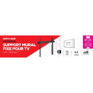 Support mural TV SONOROUS 43 a 75 pouces - WMTV 400F