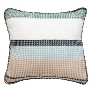 Coussin Owen rayures bleu 45x45cm