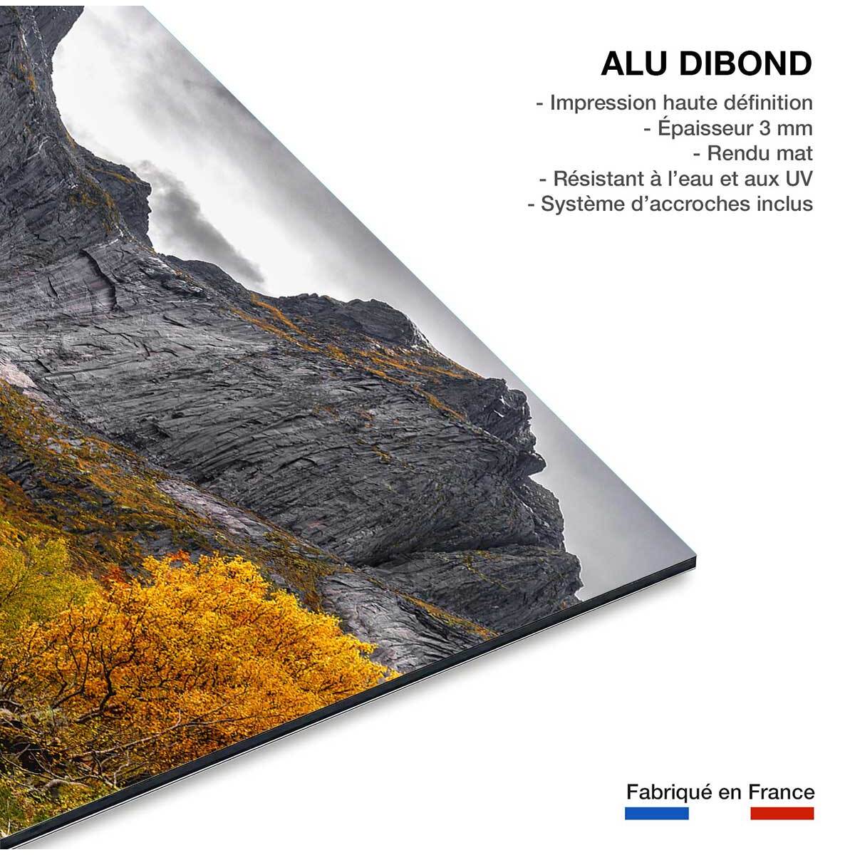 Tableau Lofoten, Face au mur Tableau alu Dibond