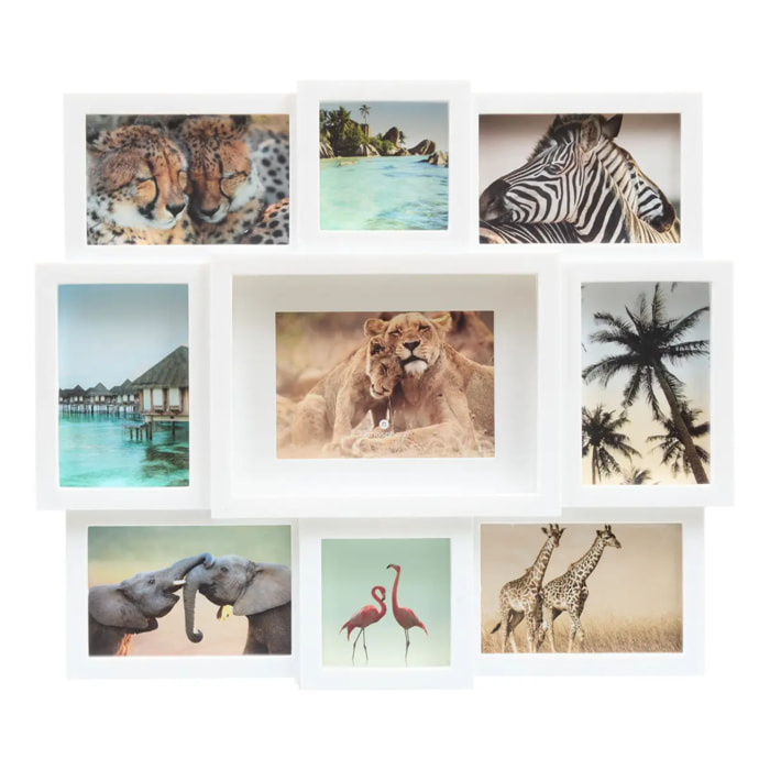 Pêle-mêle "Cali" blanc 9 photos