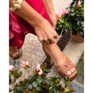 Sandalias de mujer con tacón y plataforma