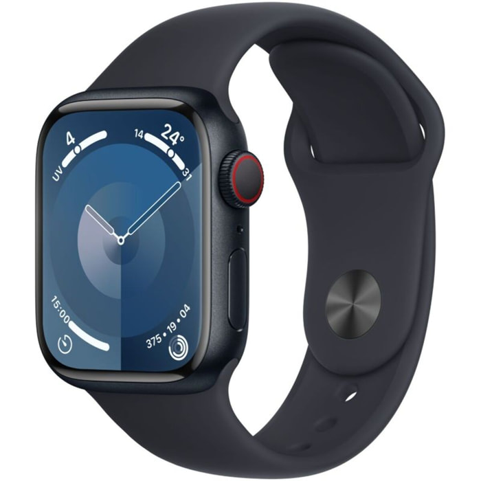 Montre connectée APPLE WATCH Serie 9 Cellular 41mm Aluminium/Minuit M/L