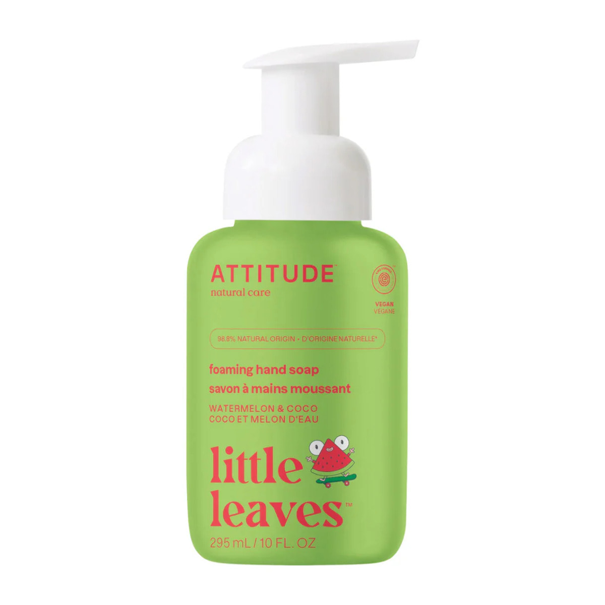 Super Leaves Kids Jabón de manos espumoso para niños Sandía y coco Attitude 295 ml
