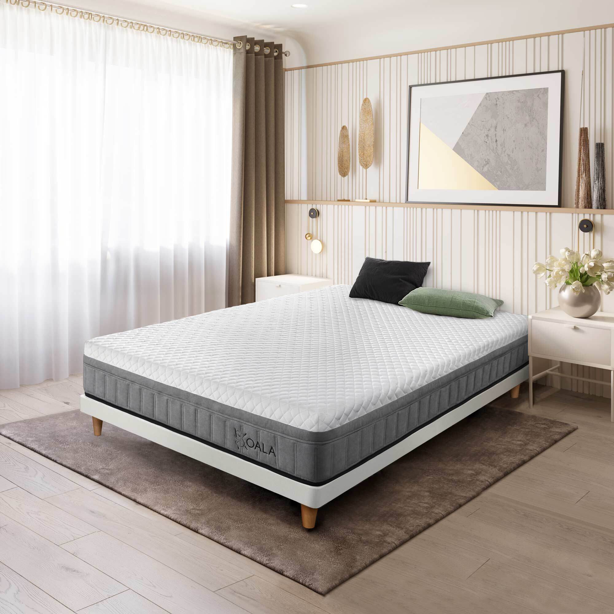 Colchón Visco Aloe Vera HR Compuesto Koala, Altura 26 cm