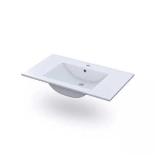 Pack de baño con lavabo cerámico Feel S Blanco Brillo