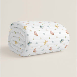 Cool Kids - Colcha Bouti Estampada - Reversible - Infantil - 100% Algodón - Cuna - Lorian