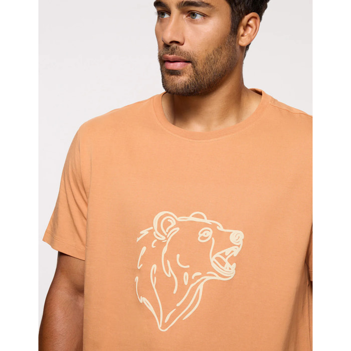Camiseta Manga Corta Naranja - Beared