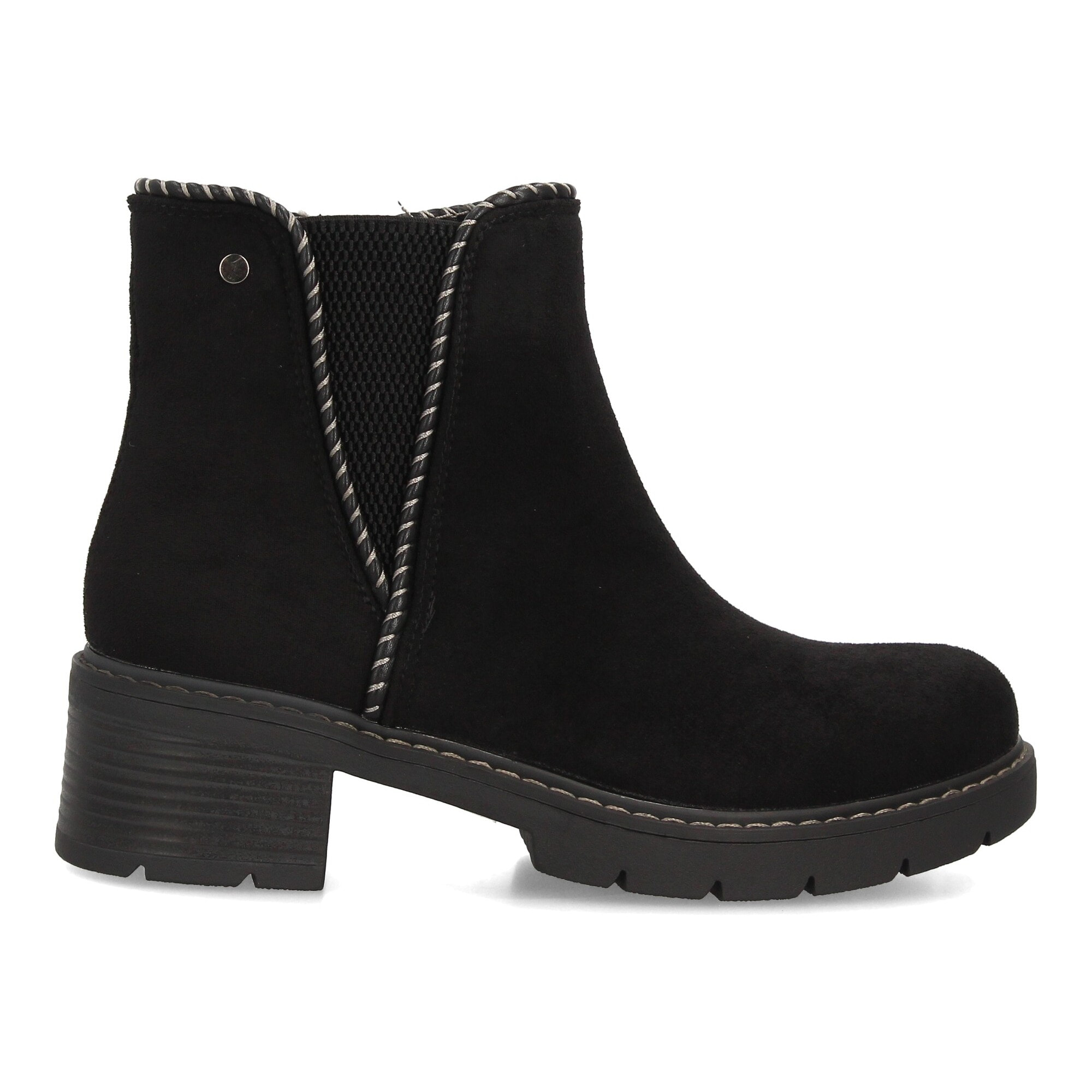 Botines casual con ribete trenzado para mujer