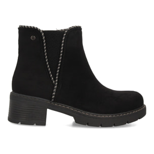 Botines casual con ribete trenzado para mujer