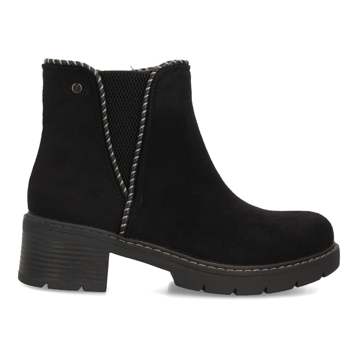 Botines casual con ribete trenzado para mujer