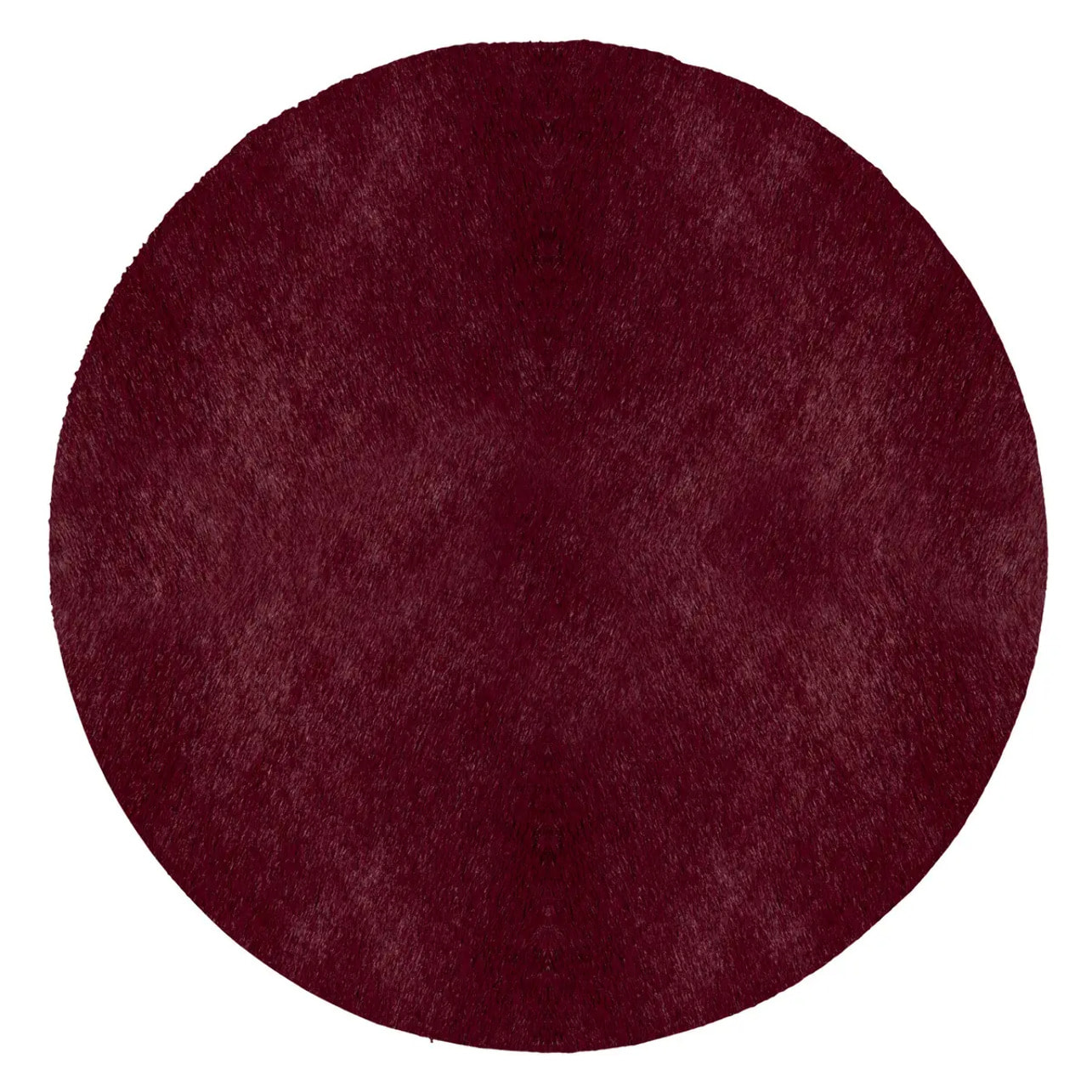 Tapis fourrure Couka rouge rubis D118cm