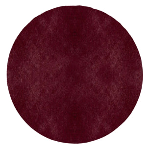 Tapis fourrure Couka rouge rubis D118cm