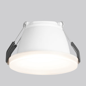 FORLIGHT Mode - Foco LED Empotrable de Techo de 9 |1cm de Diámetro. Downlight Ojo de Buey LED 5.4W Blanco Cálido 3000K. Para Ag