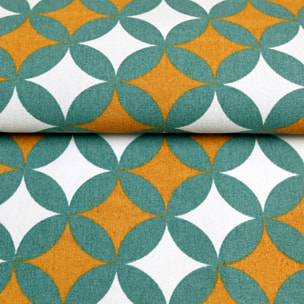 Torchons de cuisine motifs graphiques en coton - Vert