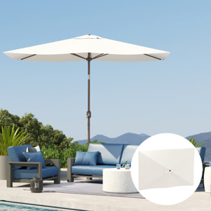 Toldo de Recambio de Sombrilla de 3x2 m Toldo de Repuesto para Sombrilla de Patio con Ventilación Superior Protección UV 50+ Cubierta de Repuesto para Parasol para Exteriores Beige