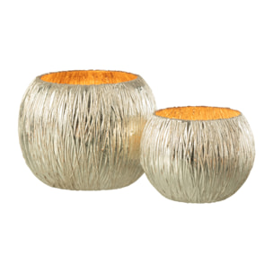 J-Line photophore - verre - argent - small