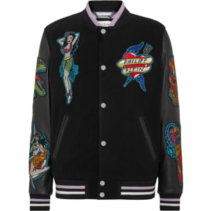 PHILIPP PLEIN Leather Bomber HAWAII