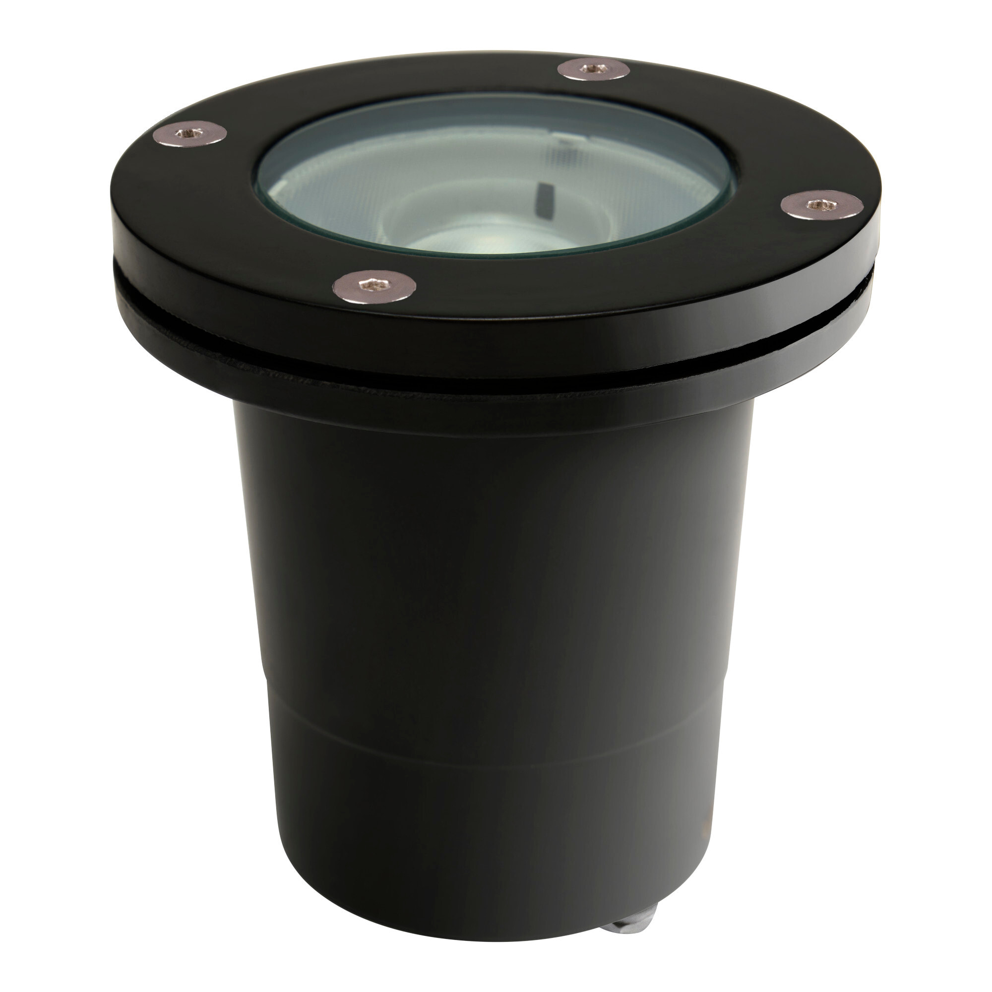 Forlight - Empotrable de suelo Tidian Tecnopolímero, Cristal Negro, Transparente