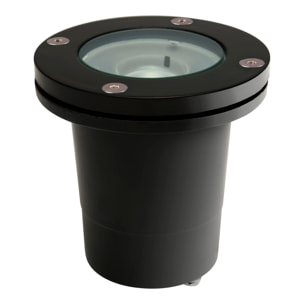 Forlight - Empotrable de suelo Tidian Tecnopolímero, Cristal Negro, Transparente