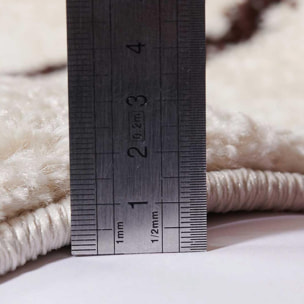 Tapis Mevo crème et multicolore motif traditionnel berbère