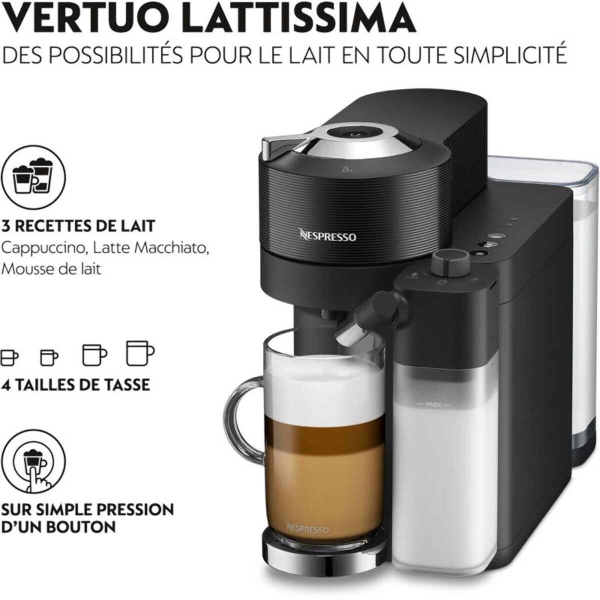 Nespresso DELONGHI Latissima Noir ENV300.B