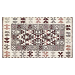 TAPPETO ARREDO DIS.KILIM COL. GRIGIO CALDO 65X300 CM CON ANTISCIVOLO MADE IN ITALY