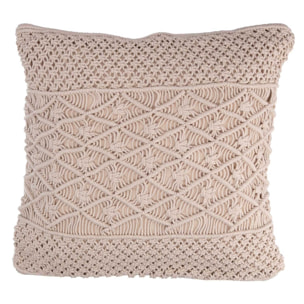 Fodera cuscino in tessuto macrame' bianco cm45x45