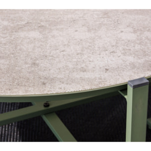 Salon de jardin - 4 places - vert - PERTH