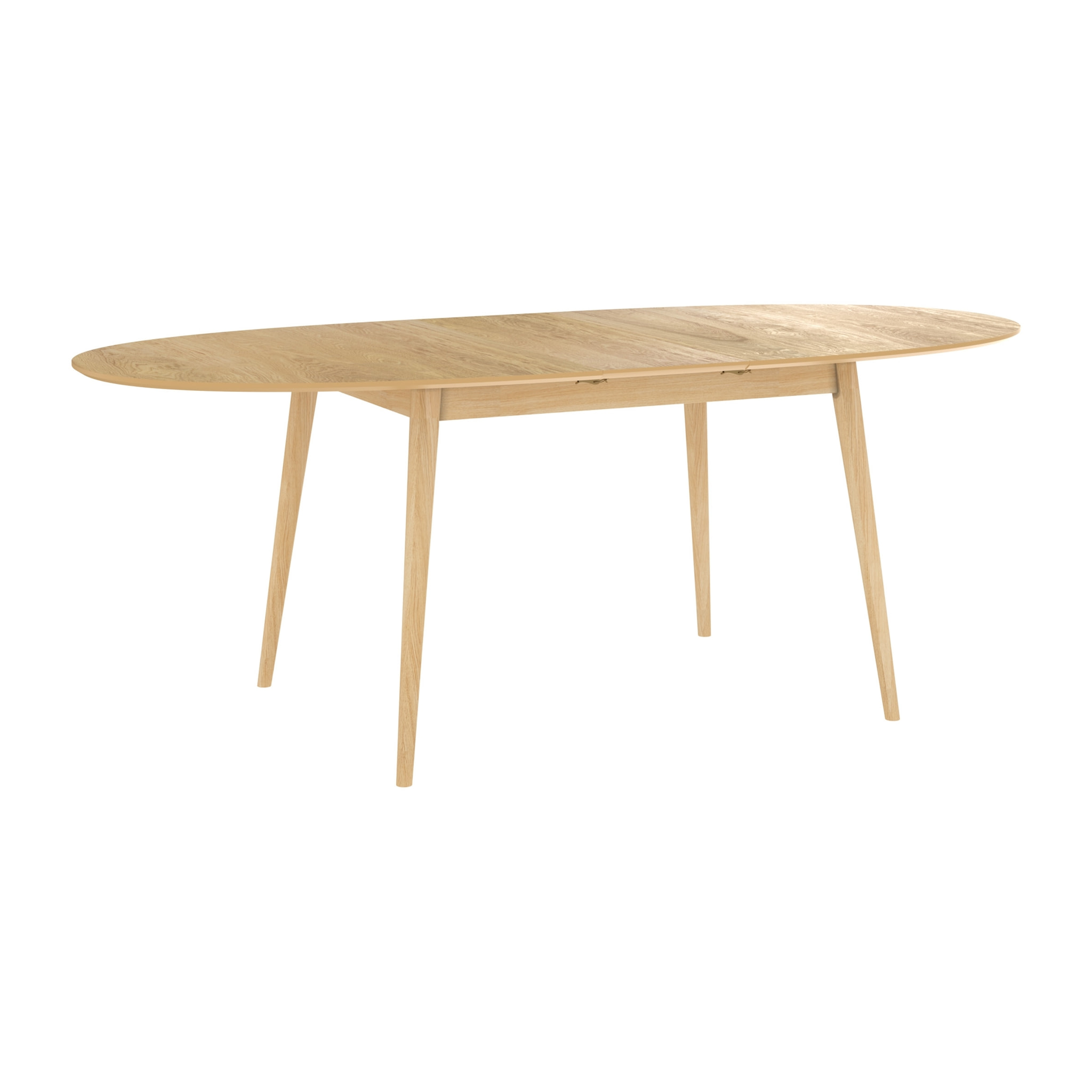 Table ovale Eddy 6/8 personnes extensible en bois clair 170/200 cm