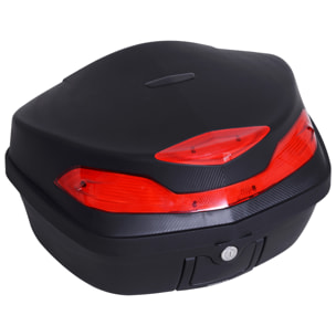 Baúl Moto Universal 48L + Llaves y Accesorios Equipaje Caja de Moto Topcase