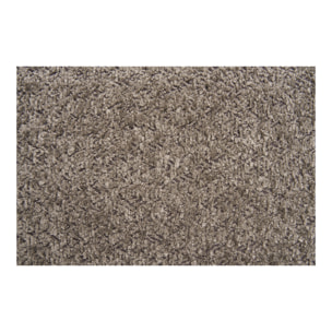 Branca - Panca contenitore in tessuto marrone con gambe in legno naturale 97x40x48 cm