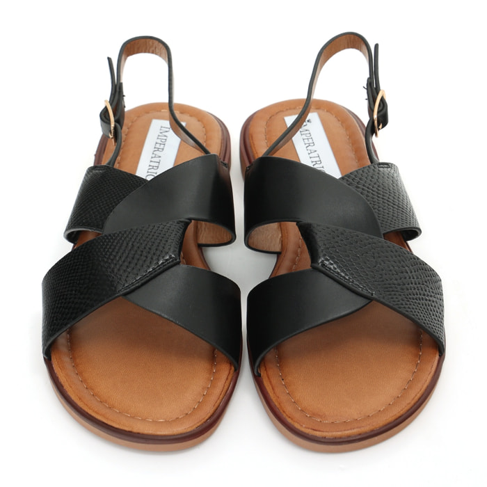 Sandali bassi in simil pelle