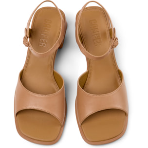 Sandalias - CAMPER Kora Sandal - Beige - Cuero liso