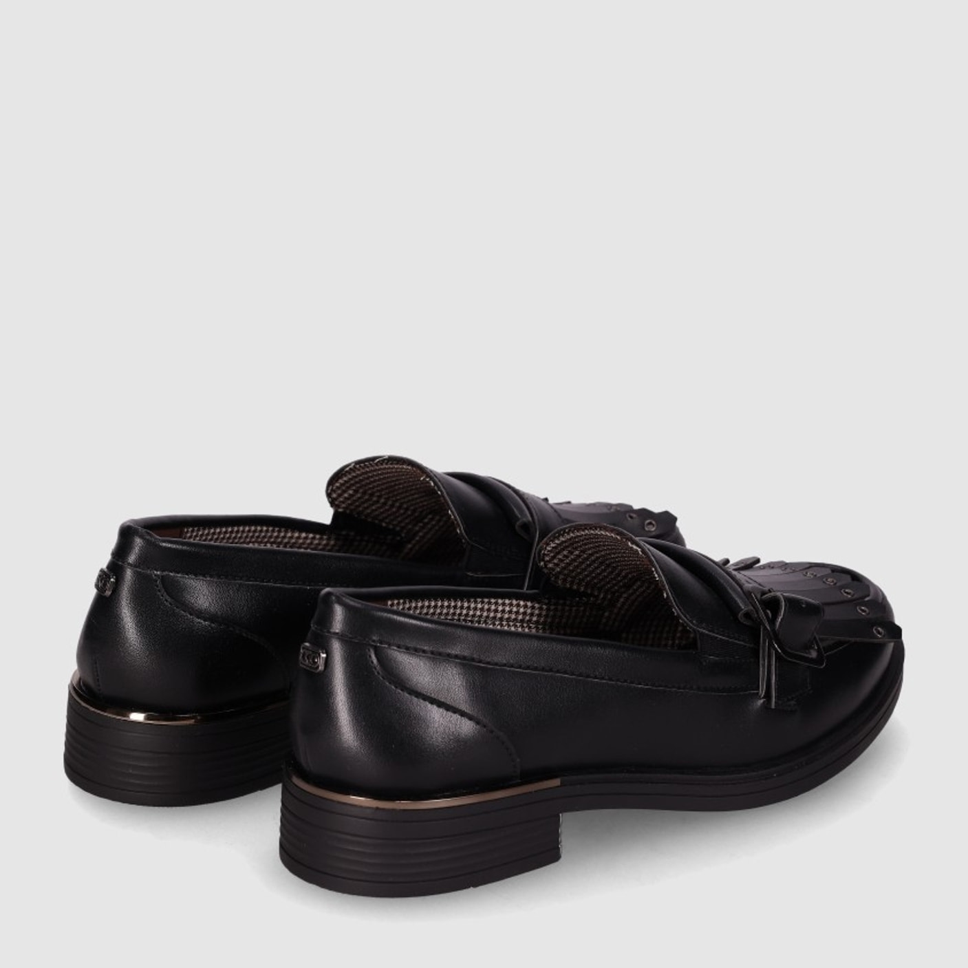 Zapatos de Piel Sintética - Negro - Tacón: 3 cm