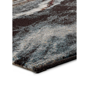 MARMOL MADERA Alfombra efecto mármol de pelo corto gris, varias medidas disponibles.