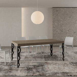 Tavolo allungabile 90x180/284 cm Karamay tortora gambe antracite