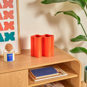 Vase Flow orange H17,2cm