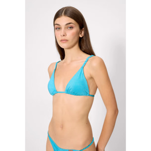 Top bikini a triangolo Blu