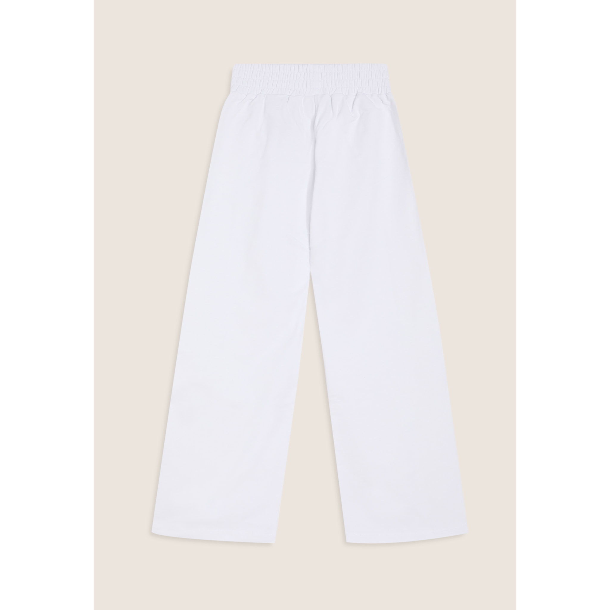 Pantaloni Bambina Wide Leg in Cotone Elasticizzato